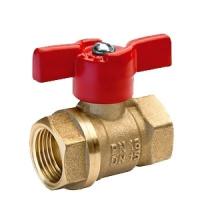 Кран-бабочка шаровый 11Б27 п1 Г/Г, D15 мм