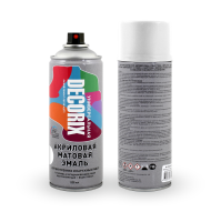 Аэрозольная эмаль Decorix 0101-24, белый матовый, 520 мл