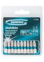 11330 Набор бит PH2х25, сталь S2, 10 шт //GROSS