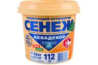 Защитный декоративный антисептик Сенеж Аквадекор, формула Х2, дуб, 0,9 кг