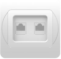 Розетка компьютерная + ТФ  POWERMAN  SUNNY 5135 белая (10)