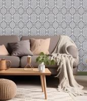 Норман 6310-8 обои дупл. с серебром  и перл. (аметист)(12)