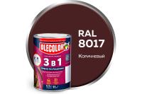 Грунт-эмаль по ржавчине OLECOLOR, коричневый, RAL8017, 0,9 кг