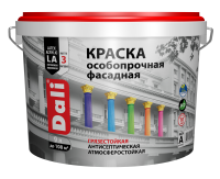 Краска фасадная особопрочная база А белая DALI, 9 л (Рогнеда)