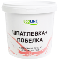 Шпатлевка+побелка 3,6 кг "ECOLINE" Шпатлевка+побелка 3,6 кг "ECOLINE"