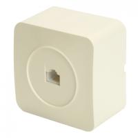 49482 Розетка RJ-45 открытого монтажа, 1-местная, крем MST00-20-04