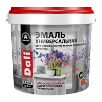 Эмаль универсальная полуматовая, коричневая RAL 8017, 0,9 кг (DALI)