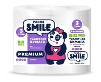 Туалетная бумага 3 слоя 4 рулона Классика PANDA  SMILE