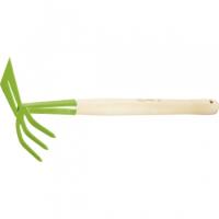 62341 Рыхлитель 3-зубый,загнутый зуб,комбин.профиль "трапеция",дерев.рукоятка