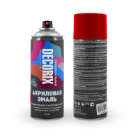 Аэрозольная эмаль Decorix 0101-04, красный глянцевый, 520 мл