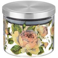 887-126 Емкость д/сыпучих продуктов 520мл 10*8,7см Agness Винтаж Пионы (16) 