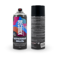 Аэрозольная эмаль Decorix 0101-01, черный глянцевый, 520 мл