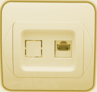 Розетка компьютерная  POWERMAN  SUNNY 5035 крем (10)