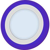 Piatto LED R 8+3 6000K BLUE Светод. светильник 11Вт 6000K с.п.650 Лм, 145*25мм, вр.отв. 120мм, синий