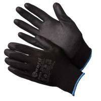 Перчатки BLACK PU1001 нейлон с ПУ покрытием (р,8)