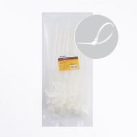 39084 Хомут нейлоновый многоразовый 8х300 мм белый, NYCT80-300 (100 шт в упак)