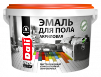 Эмаль для пола акриловая полуглянцевая, белая 2,2 кг (DALI)