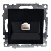 39613 Розетка компьютерная 1-местная RJ-45 (механизм), серия Катрин, GLS00-7107-05, черный