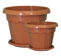 Горшок с поддоном Гармония Альтернатива M1575, коричневый, 2,5 л