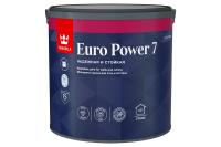 Краска моющаяся матовая Tikkurila Euro Power 7, база А, белый, 2,7 л