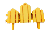 Заборчик садовый Домик Фулерен, жёлтый, 0,19х1,7 м