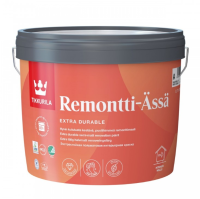 Краска моющаяся полуматовая Tikkurila Remontti-Assa, база С, под колеровку, 2,7 л