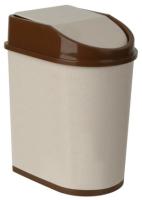 Контейнер для мусора 5 л бежевый мрамор (М 2480)