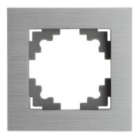 50011 Рамка 1-местная, металл, серия Катрин, МFR00-7001-03, серебро