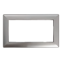 50048 Рамка 2-местная (без перемычки), пластик, серия Катрин, PFR00-7012-03, серебро
