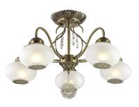 LUMION 3287/5C LN17 000 бронз/стекло/металл.декор/хруст. Люстра 5*40W 220V 