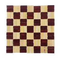 888-028 Подставка под горячее бамбук "Клетка" 20x20см GD007-3
