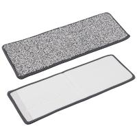 Насадка для швабры Clean hands МОП плоская,микрофибра,11,5*31,5см,липучка, 310466/РК(806458)