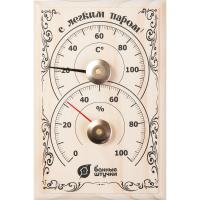 Термометр с гигрометром Банная станция Банные штучки, 18х12х2,5 см