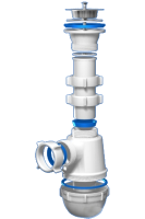 Сифон АНИ пласт Грот A0100, 1"-1/2", D40 мм
