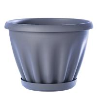 Горшок "Знатный" с поддоном M302СЕР, серый, D18 см, 2 л