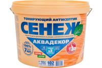 Защитный декоративный антисептик Сенеж Аквадекор, формула Х2, бесцветный, 9 кг