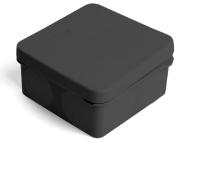 Коробка разветвительная 2х компонентная HF 80*80*40мм,8 вводов,IP67, чёрная, EBX40-48-67