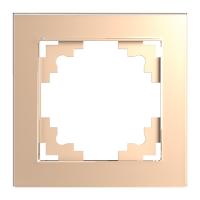 Рамка 1-местная, серия Катрин, GFR00-7001-02, шампань STEKKER /1/   527