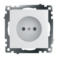 39303 Розетка 1-местная с защ. шт. (механизм) б/з, 250В,10А, серия Катрин, GLS10-7109-01, белый