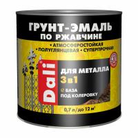 Грунт-эмаль по ржавчине полуглянцевая 3 в 1, под колеровку, база С, 0,7 л DALI (Рогнеда)