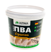 Клей ПВА строитель Ultima, 0,9 кг