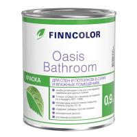 Краска для стен и потолков полуматовая Finncolor Oasis Bathroom, база А, белый, 0,9 л