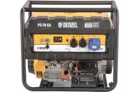 Генератор бензиновый Denzel PS-70EA электростартер, коннектор автоматики, 7 кВт, 946894
