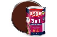 Грунт-эмаль по ржавчине OLECOLOR, шоколадный, 0,9 кг
