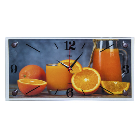 1939-009  Часы настенные "Апельсиновый сок" "21 Век"