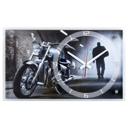 6036-118 Часы настенные "Мотоцикл в ночи" "21 Век" 