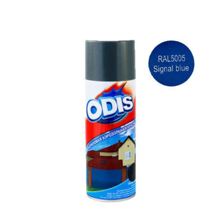 Аэрозольная краска ODIS Standart RAL 5005, сигнальный синий глянцевый, 450 мл