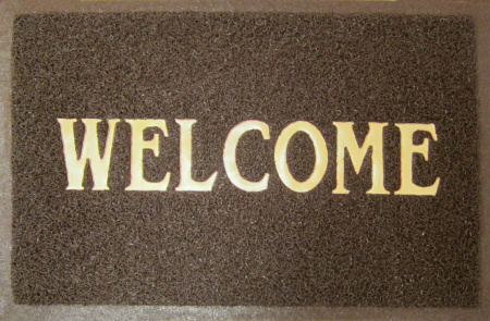 Коврик "Spongy" Welcome 40х60см. коричневый SUNSTEP
