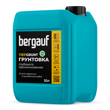 Грунтовка глубокого проникновения Bergauf Tiefgrunt, зимняя, 10 л