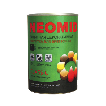 Защитная декоративная пропитка NEOMID Bio Color Classic, тик, 0,9 л